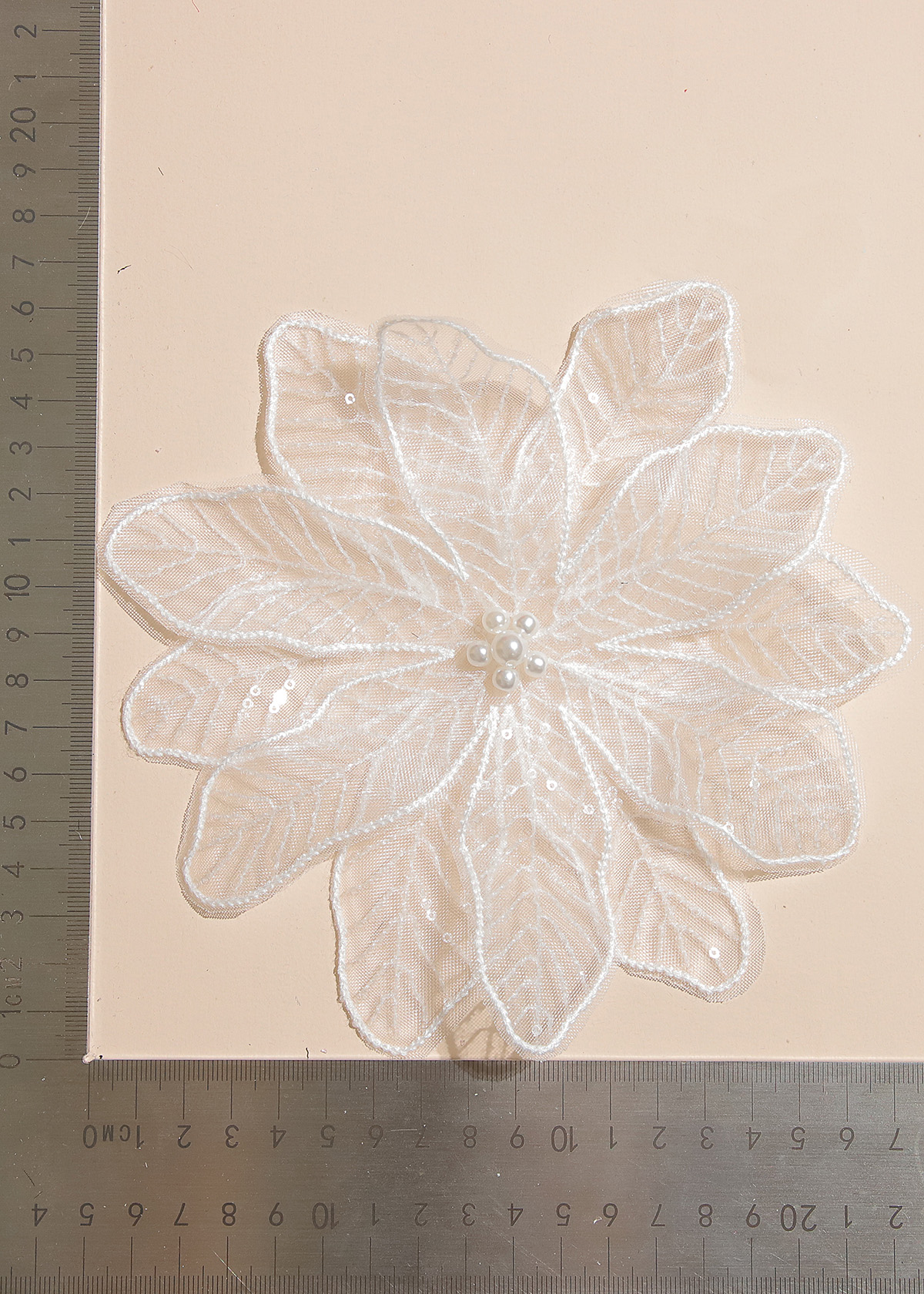 Yanzi Handmade 3d Flower Sequin Beads Applique(YZX141)