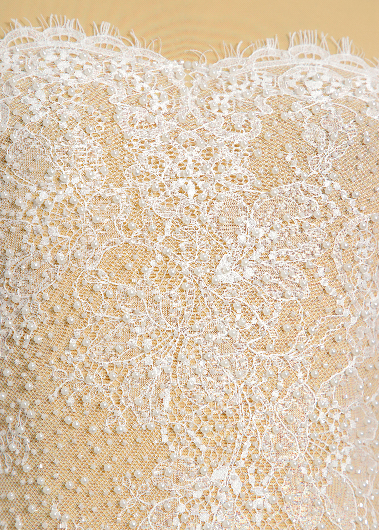 Yanzi bridal fabric luxury embroidery beads sequins lace (YZZX1044)