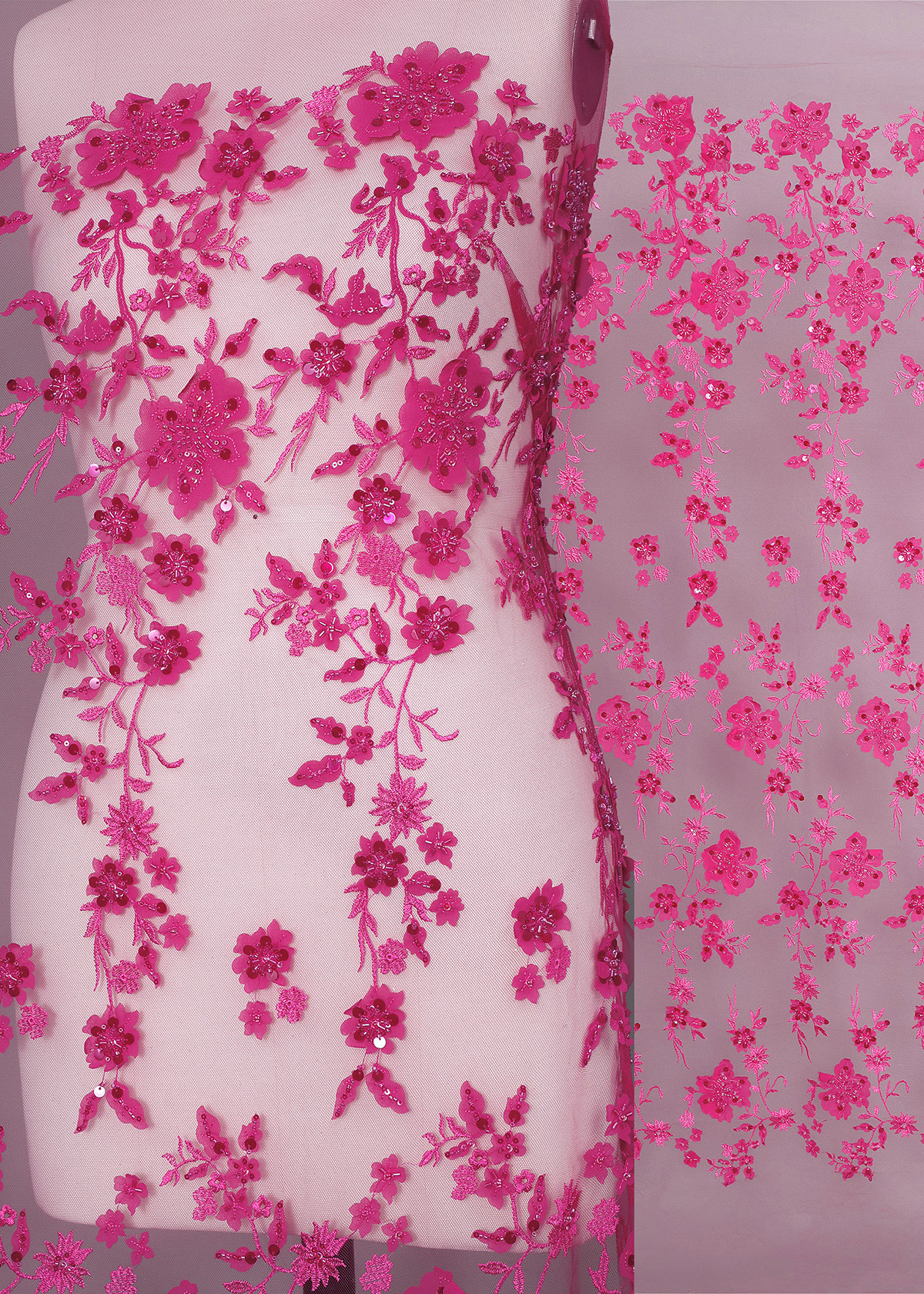 Yanzi colorful beaded lace dress fabric (YZZX261）