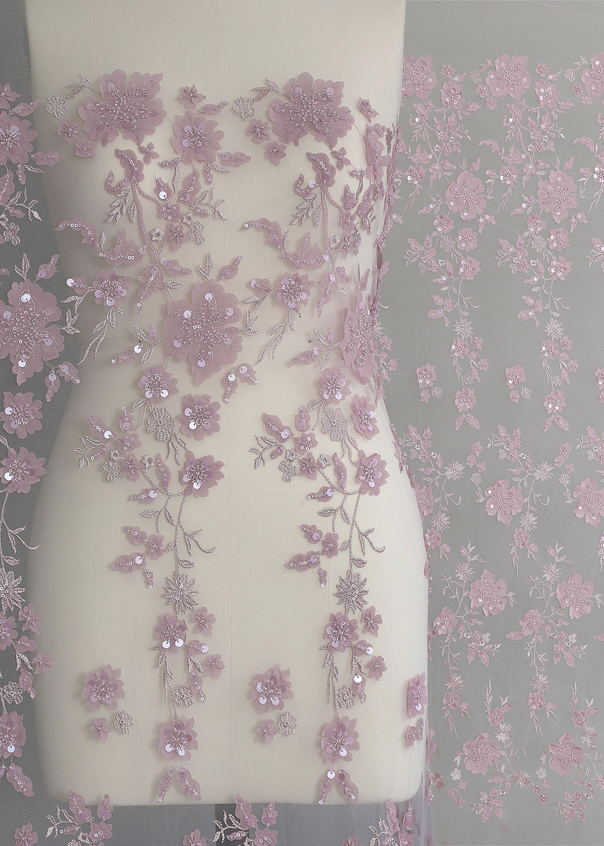 Yanzi colorful beaded lace dress fabric (YZZX261）