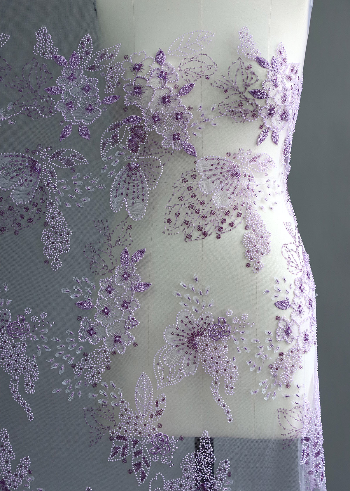 Yanzi colorful beaded lace dress fabric (YZZX276）
