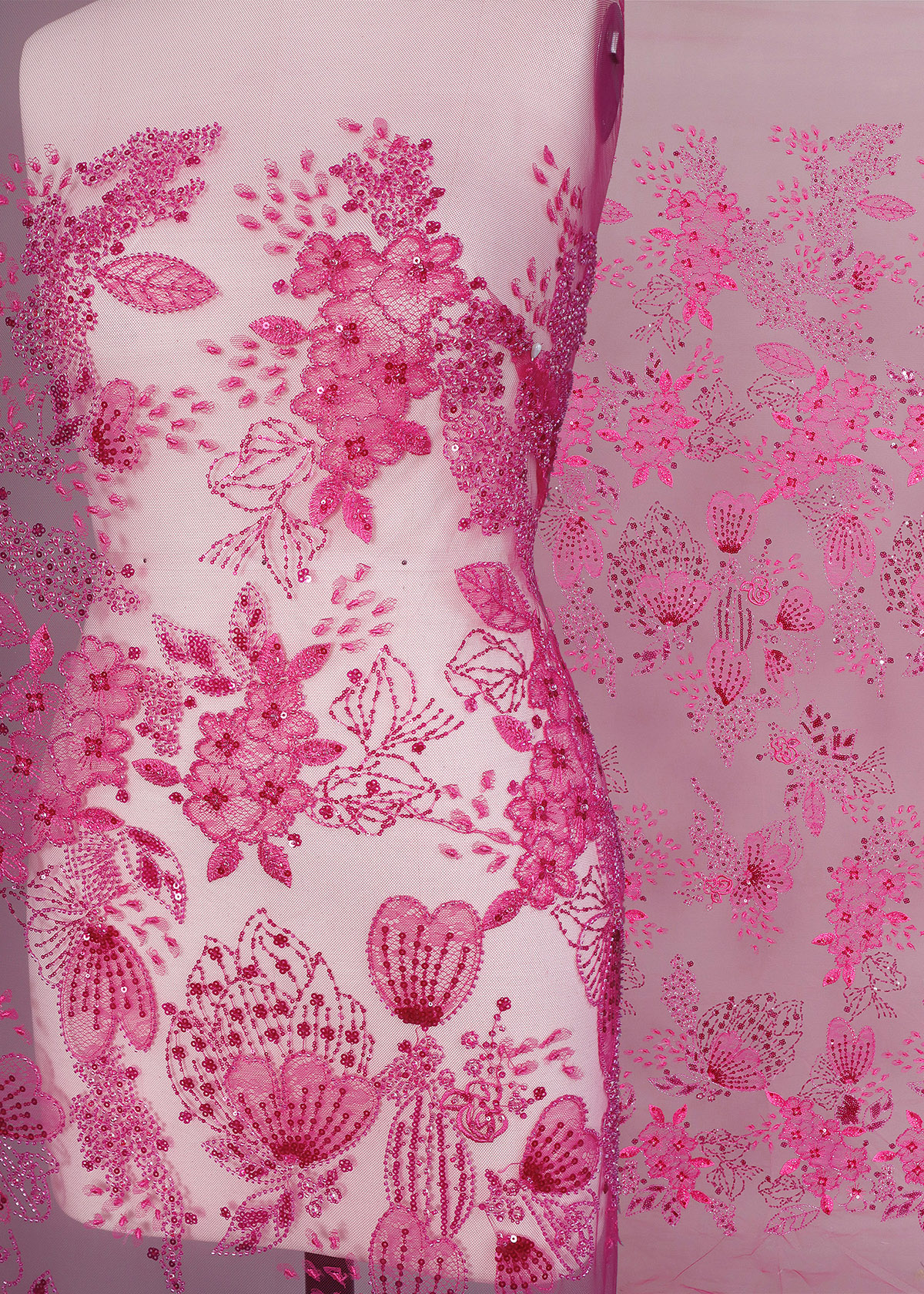 Yanzi colorful beaded lace dress fabric (YZZX276）