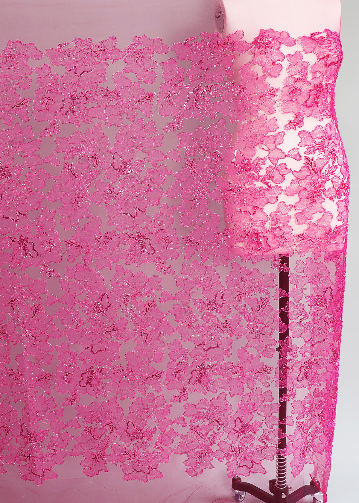 Yanzi colorful beaded lace dress fabric (YZZX303）