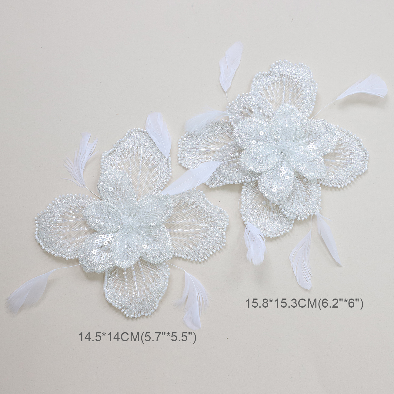 Yanzi Handmade 3d Flower Sequin Beads Applique(YZDH031)