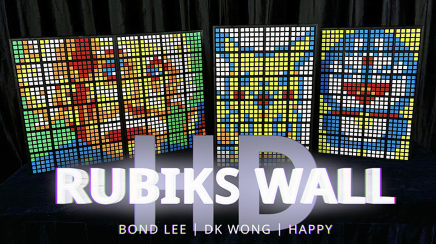 RUBIKS WALL HD Complete Set (Gimmicks and Online Instructions) by Bond Lee 