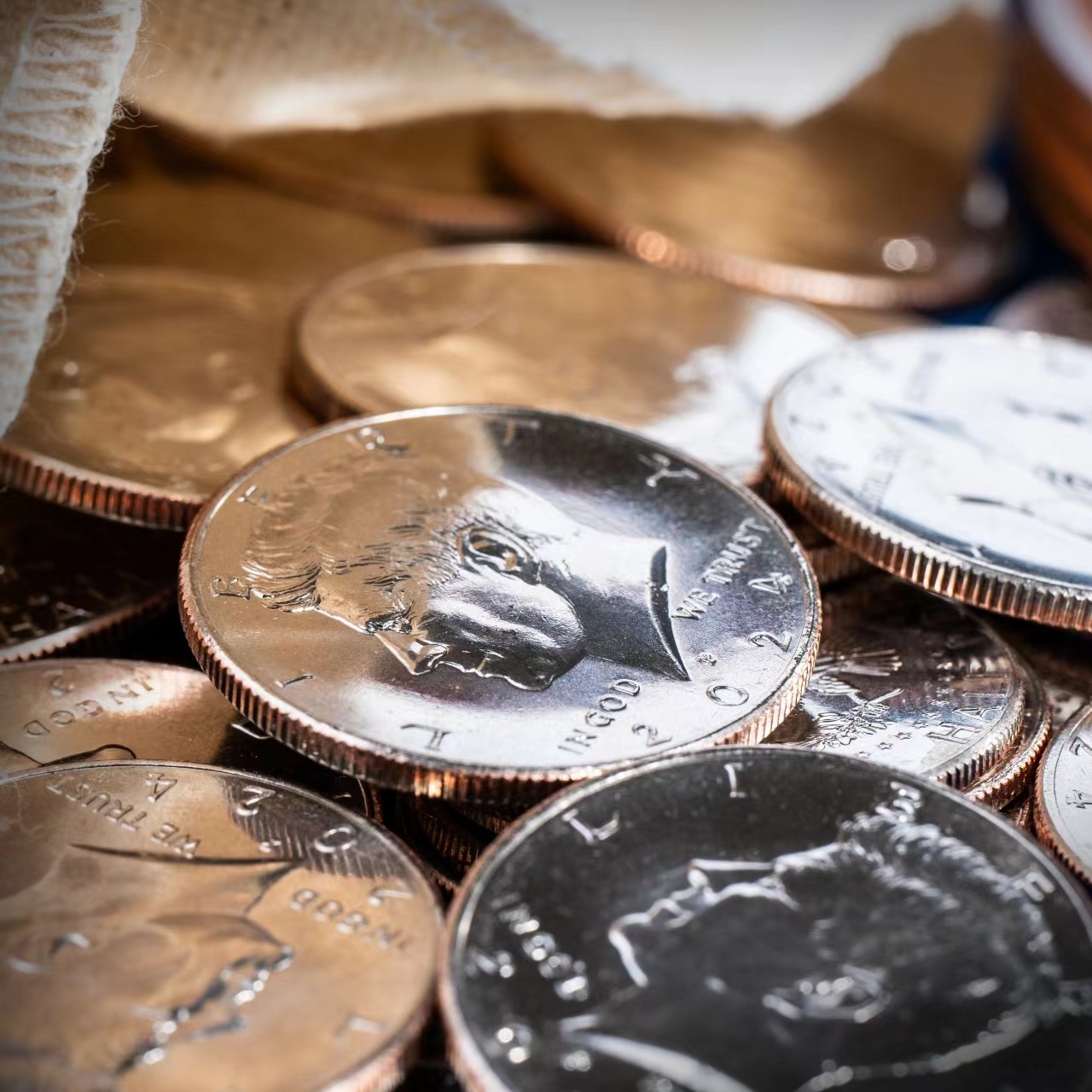 Half Dollars regular one set of 5 coins