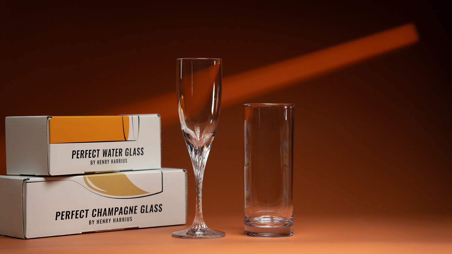 Perfect Champagne Glass & Perfect Water Glass by Henry Harrius