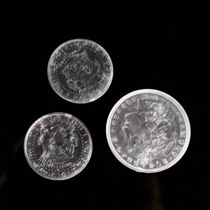 Transparent Morgan & Half Dollar Coins