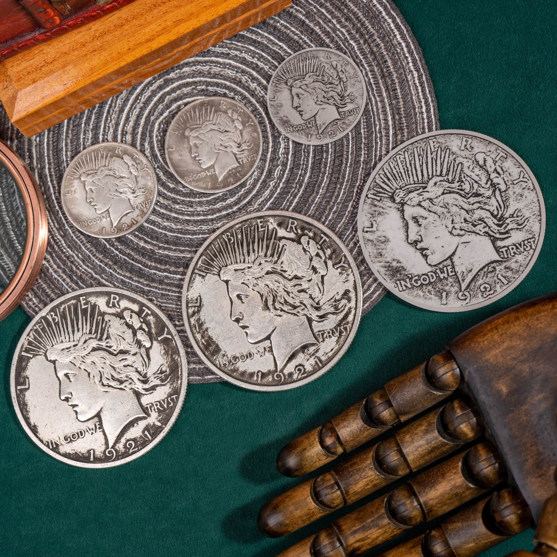 Peace Dollar Jumbo Magnetic Triple Coin & Peace Dollar Magnetic Triple Coin by N2G