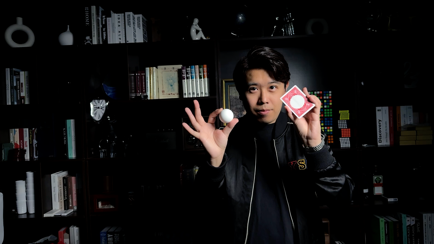 Ball on Card by MS Magic