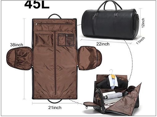 Leather Garment Bag by MS Magic