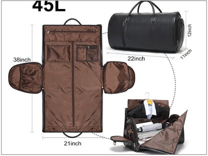 Leather Garment Bag by MS Magic