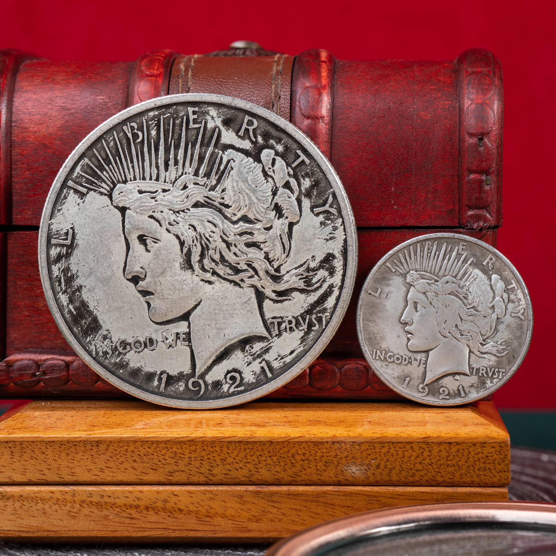 Peace Dollar Jumbo Magnetic Triple Coin & Peace Dollar Magnetic Triple Coin by N2G