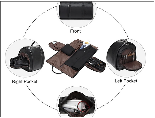 Leather Garment Bag by MS Magic