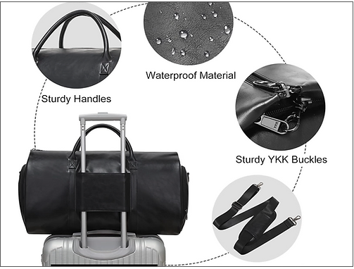 Leather Garment Bag by MS Magic