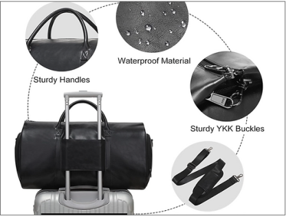 Leather Garment Bag by MS Magic