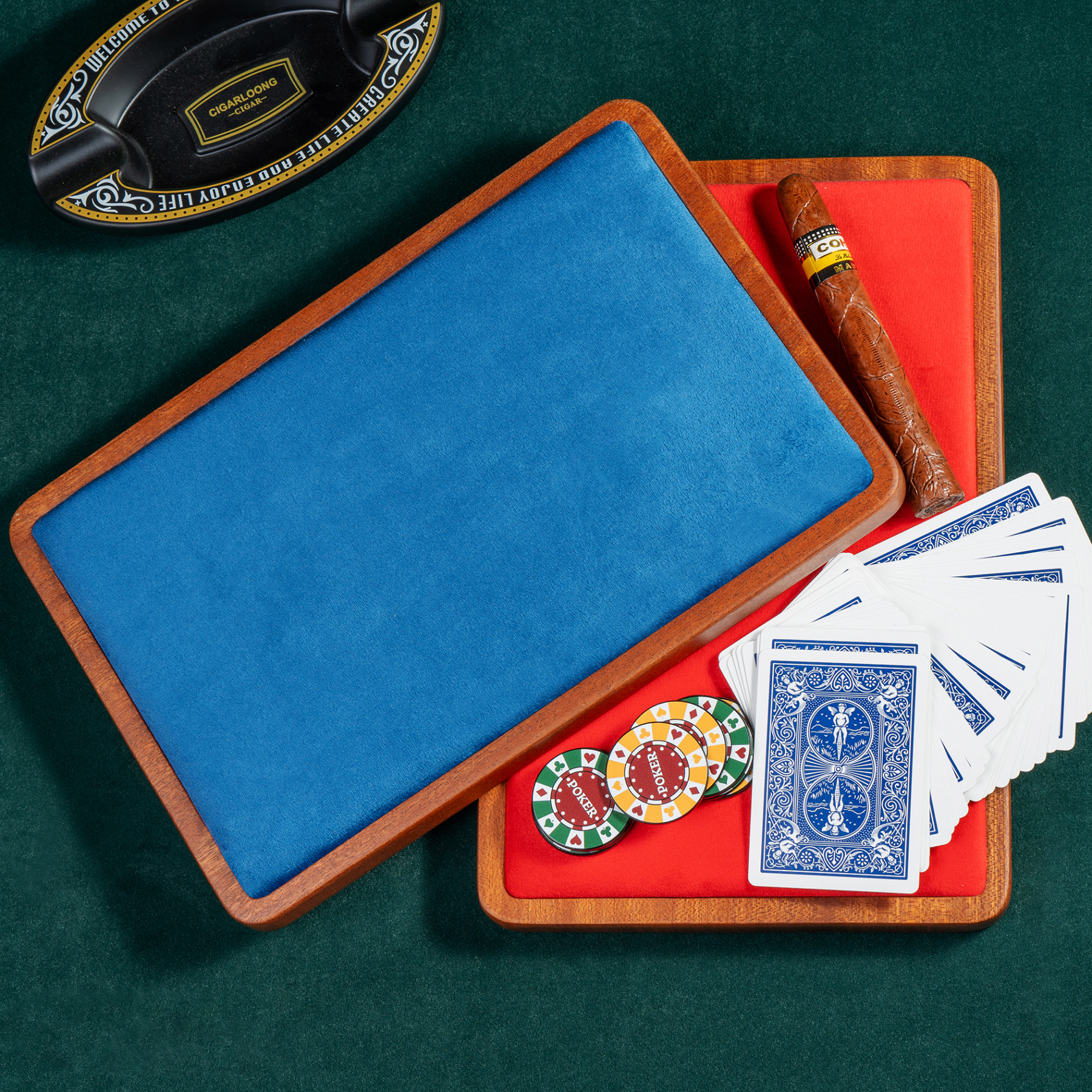 Portable Wooden Card Mat