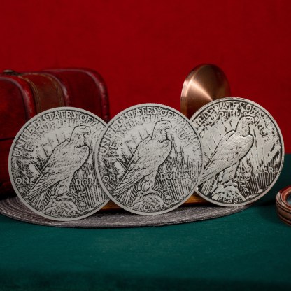Peace Dollar Jumbo Magnetic Triple Coin & Peace Dollar Magnetic Triple Coin by N2G