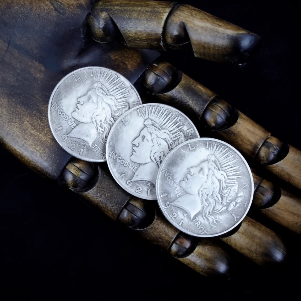 Peace Dollar Jumbo Magnetic Triple Coin & Peace Dollar Magnetic Triple Coin by N2G