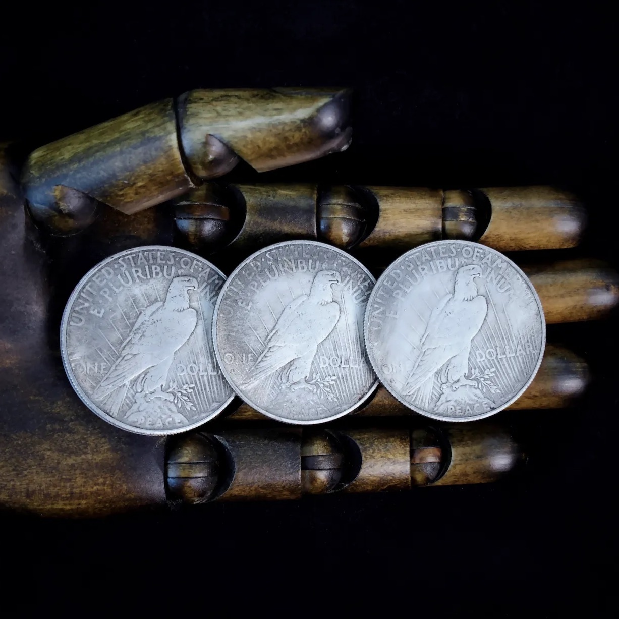 Peace Dollar Jumbo Magnetic Triple Coin & Peace Dollar Magnetic Triple Coin by N2G