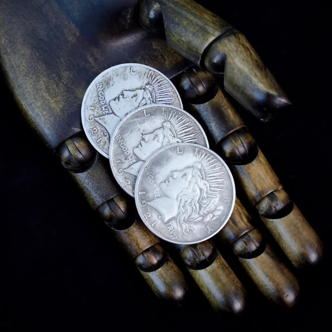 Peace Dollar Jumbo Magnetic Triple Coin & Peace Dollar Magnetic Triple Coin by N2G