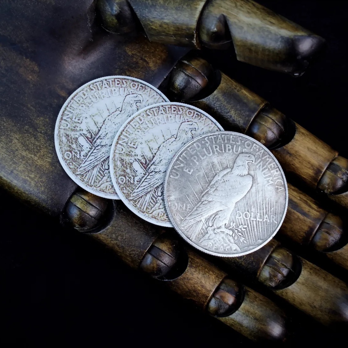 Peace Dollar Jumbo Magnetic Triple Coin & Peace Dollar Magnetic Triple Coin by N2G