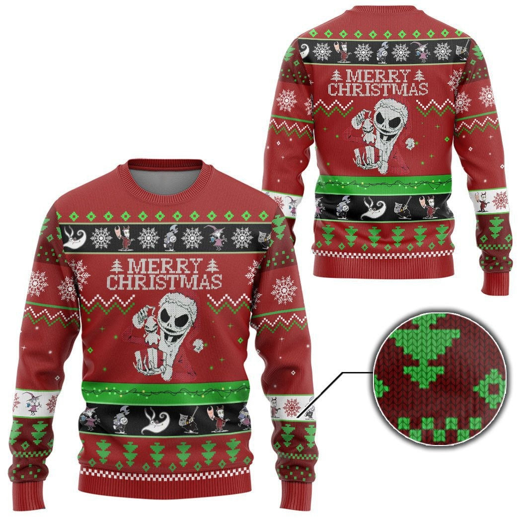 Nightmare Before Christmas Jack Skellington Ugly Sweater – Myclubstar