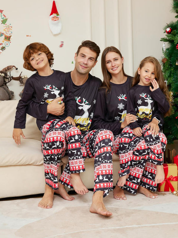Matching Reindeer Elk Pajama Sets for Thanksgiving & Christmas