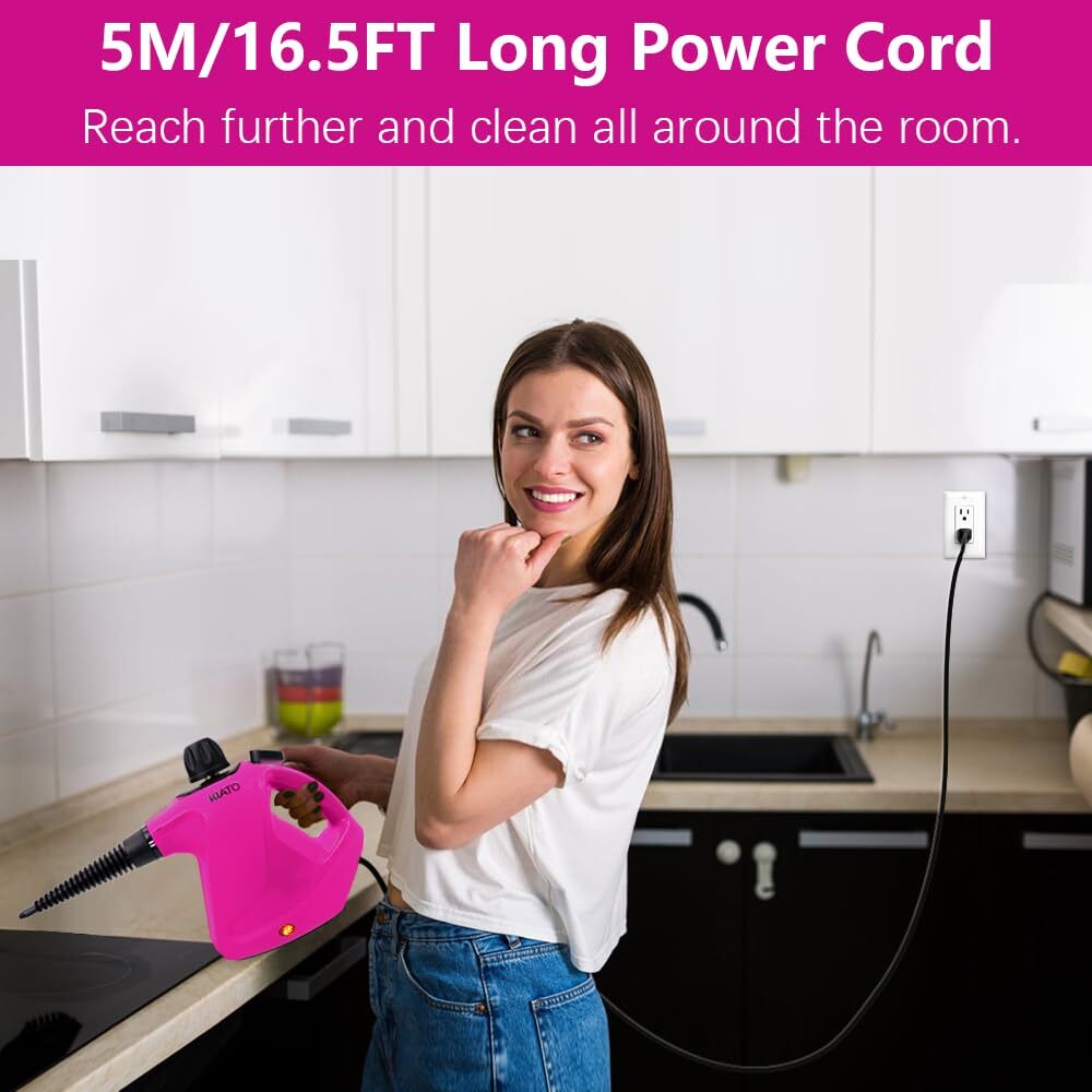 Handheld Steam Cleaner,Steamer for Cleaning,10 in 1 Handheld Steamer for Cleaning, Upholstery Steamer Cleaner,Car Steamer, Steam Cleaner for Surface Cleaning Home,Sofa,Bathroom,Car seat, Office