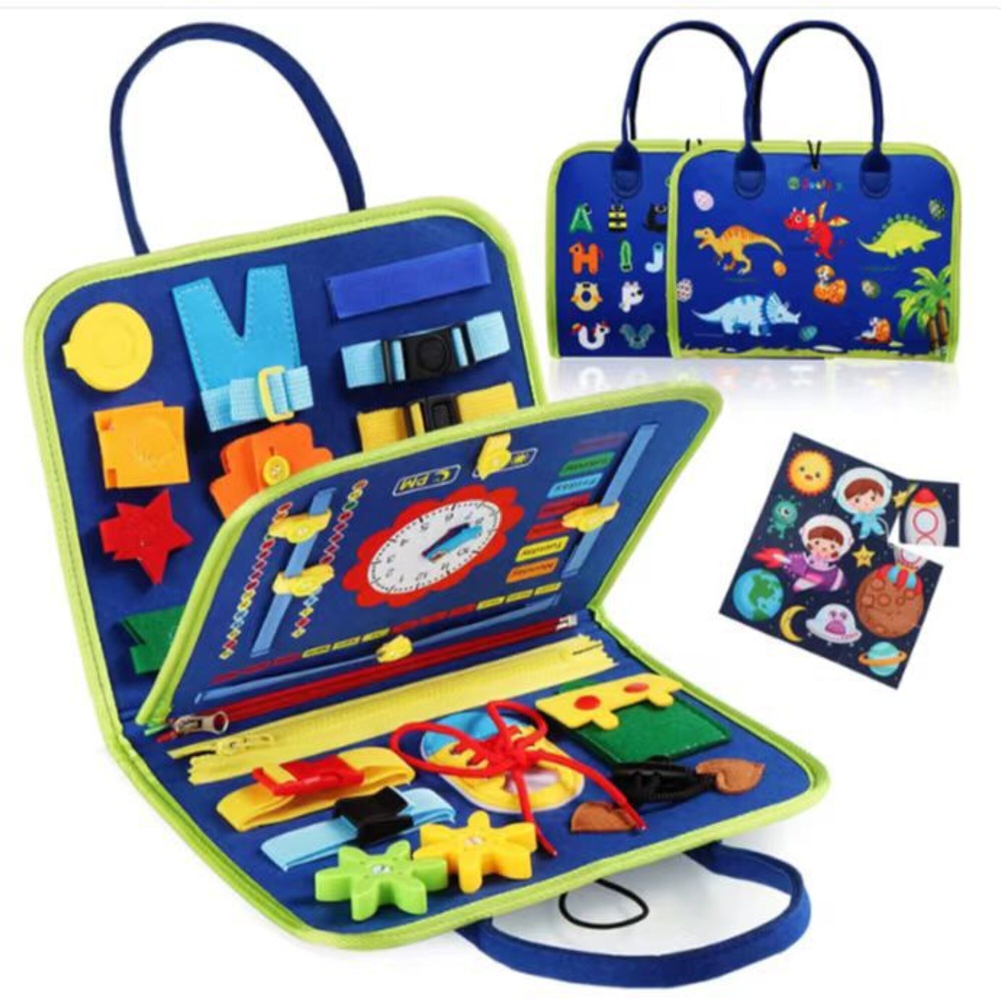 Busy Board Toddlers Sensory Activity-Montessori Toys 1 Year Old Boy Airplane Travel Essentials Kids Ages 1-3 Road Trip Games Quiet Book 2-4 Yr Birthday Gifts Learning Toy 18 Months Baby Educational