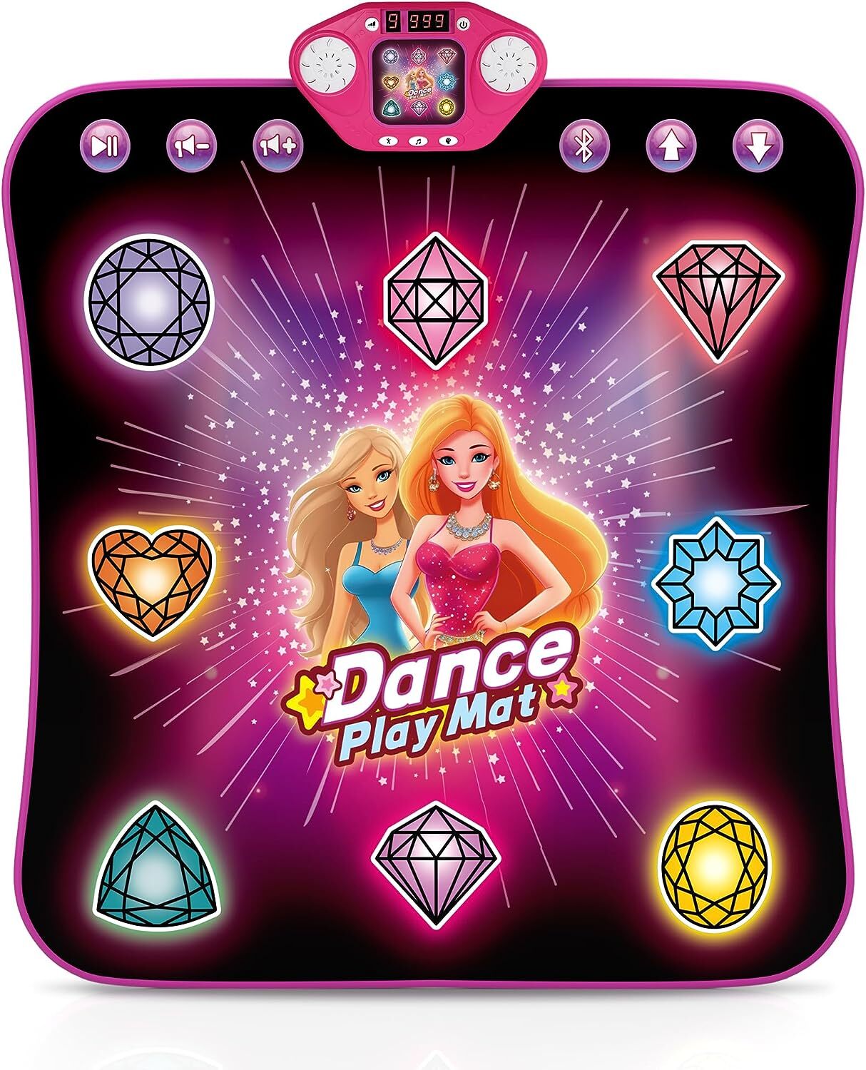 8 Buttons Light Up Dancing Mat 6 Game Modes with Bluetooth & Built-in 9 Songs Dance Pad -Dance Mat for Kids Age 4-12 -Musical Dance Mat Toy for 4-12 Year Old Girls Boys