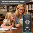 AFMAT Electric Pencil Sharpener, Fully Automatic Pencil Sharpener for 7-8mm Pencils & Colored Pencil, Auto in & Out, Rechargeable Vertical Hands-Free Sharpeners for Classroom/Home/Office,Black