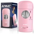 AFMAT Electric Pencil Sharpener, Fully Automatic Pencil Sharpener for 7-8mm Pencils & Colored Pencil, Auto in & Out, Rechargeable Vertical Hands-Free Sharpeners for Classroom/Home/Office,Pink