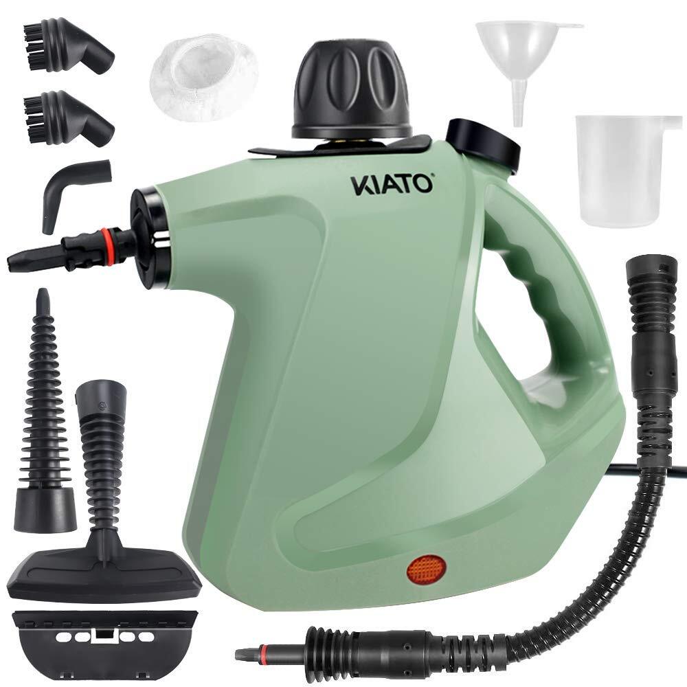 Handheld Steam Cleaner,Steamer for Cleaning,10 in 1 Handheld Steamer for Cleaning, Upholstery Steamer Cleaner,Car Steamer, Steam Cleaner for Surface Cleaning Home,Sofa,Bathroom,Car seat, Office,Green