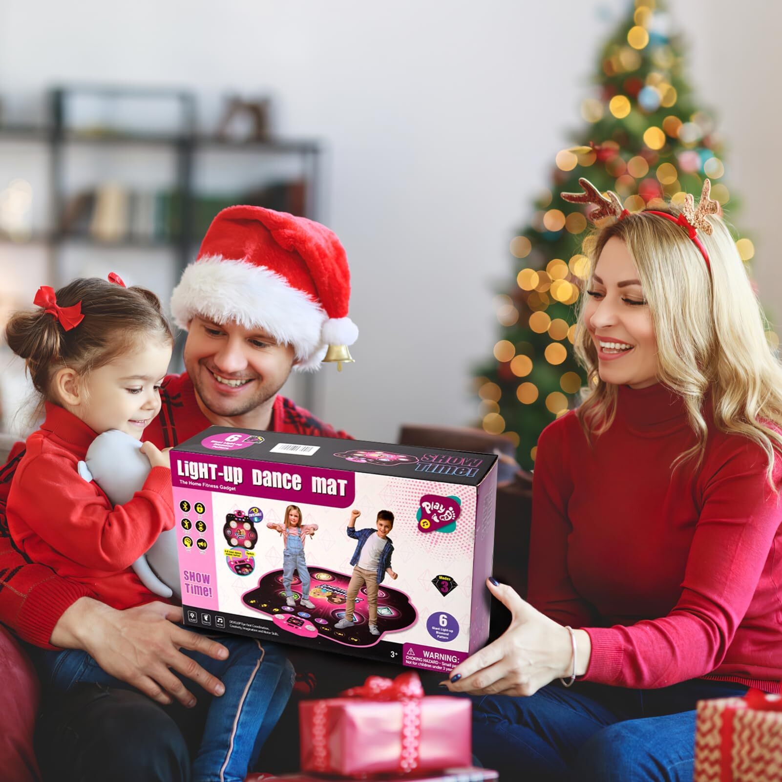 PAFOLO Dance Mat Toys for 3-12 Year Old Kids,Electronic Dance Pad with Light-up 6-Button & Wireless Bluetooth,5 Game Modes Princess Dancing Mat, Birthday Xmas Gifts for 3 4 5 6 7 8 9 10+Year Old Girls