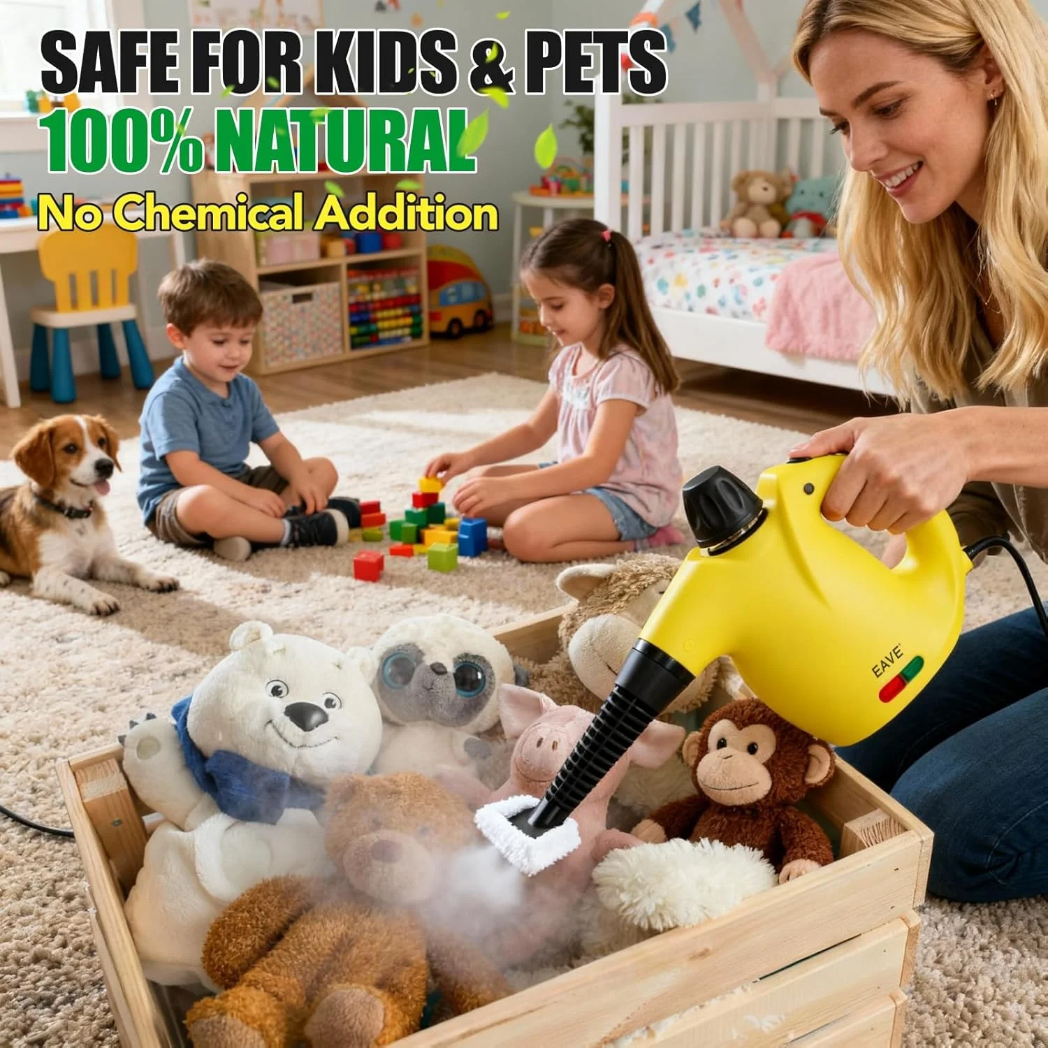 Handheld Steam Cleaner, Steamer for Cleaning, Portable Upholstery Steamer for Surface Cleaning, Hand Steam Cleaner for Furniture, Car Detailing, Home, Kitchen, Bathroom, Upholstery