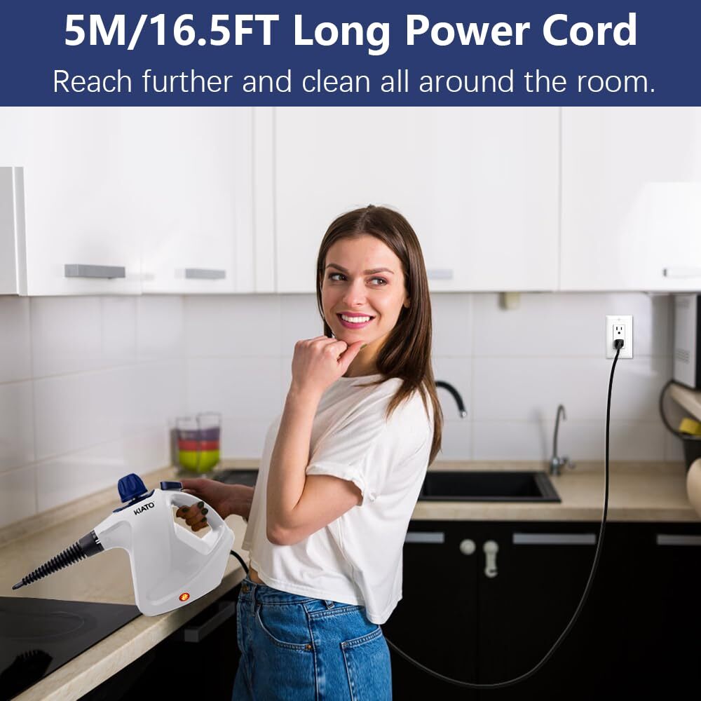 Handheld Steam Cleaner,Steamer for Cleaning,10 in 1 Handheld Steamer for Cleaning, Upholstery Steamer Cleaner,Car Steamer, Steam Cleaner for Surface Cleaning Home,Sofa,Bathroom,Car Seat, Office,1050W