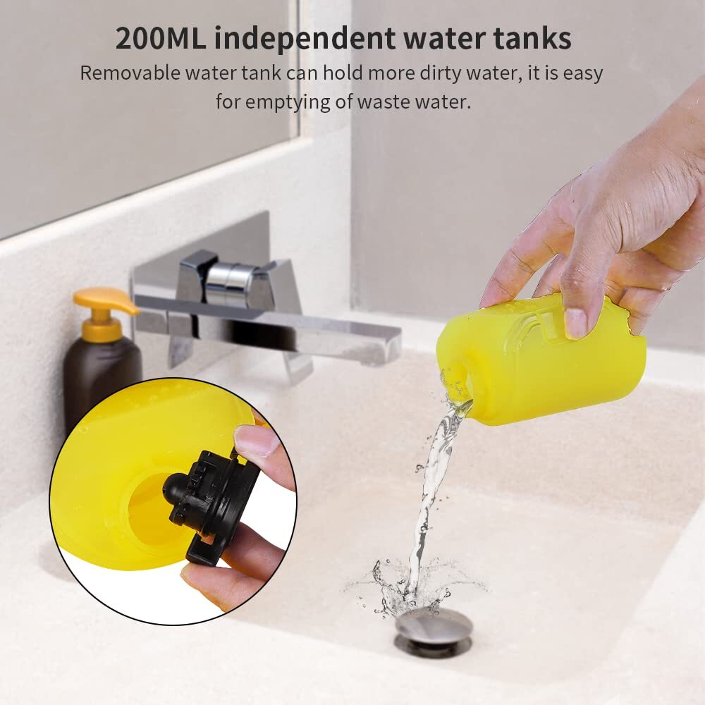 Eave Power Window Vacuum Cleaner Set,Rechargeable Window Vac, Window Squeegee Electric Cleaning Tool for Windows, Tiles, Mirrors, 200ml Water Tank