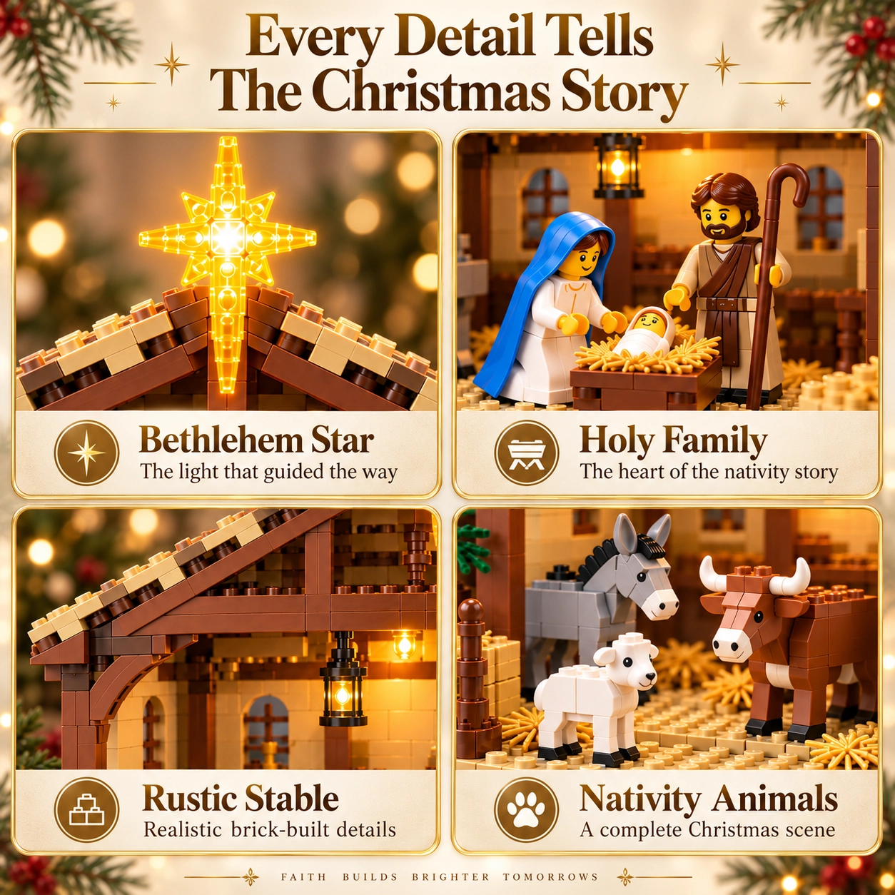 ⏳ 50% OFF – 🌟The Nativity Story Building Block Set