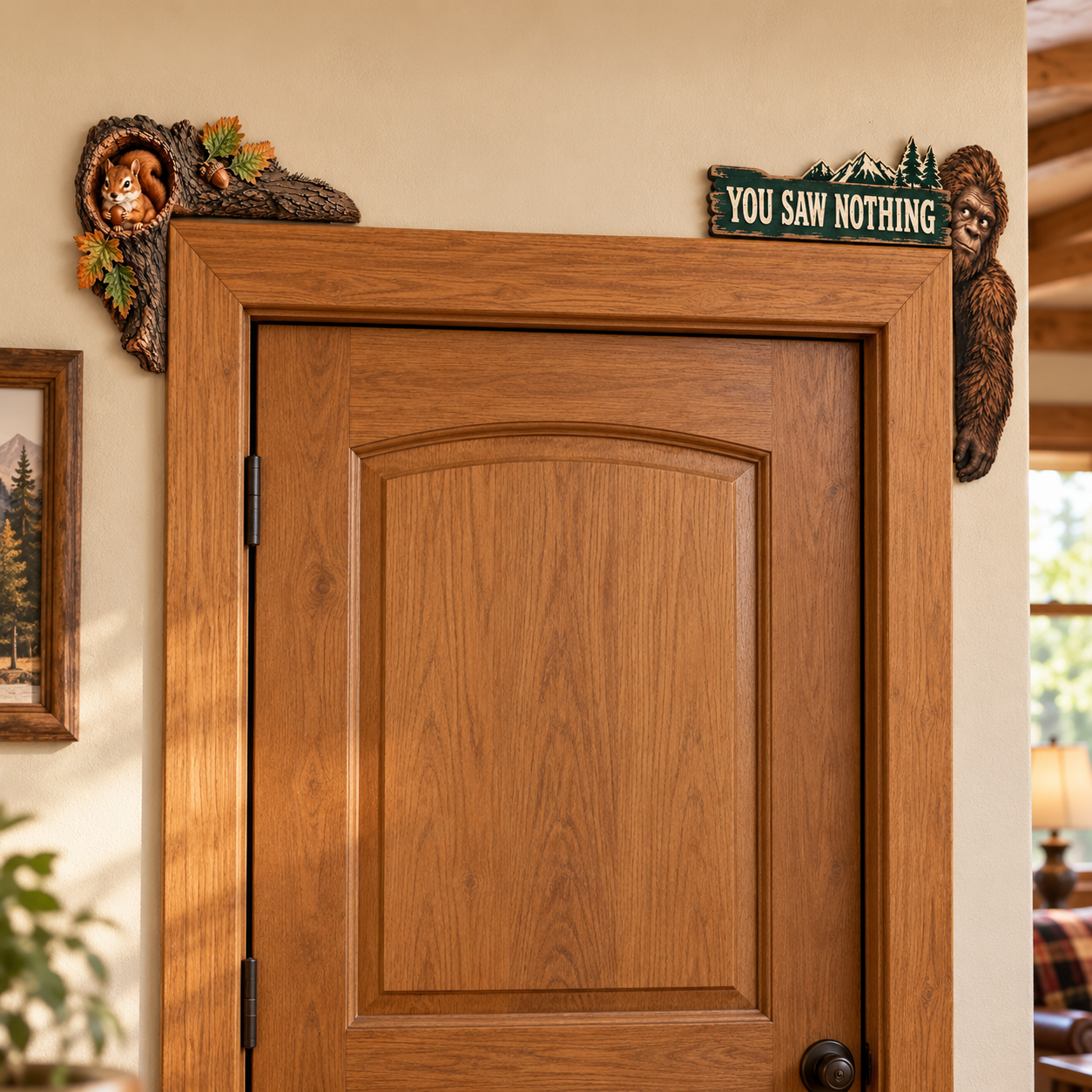 Christmas Peekaboo Door Frame Corner Decor 1 Pair(Left + Right)