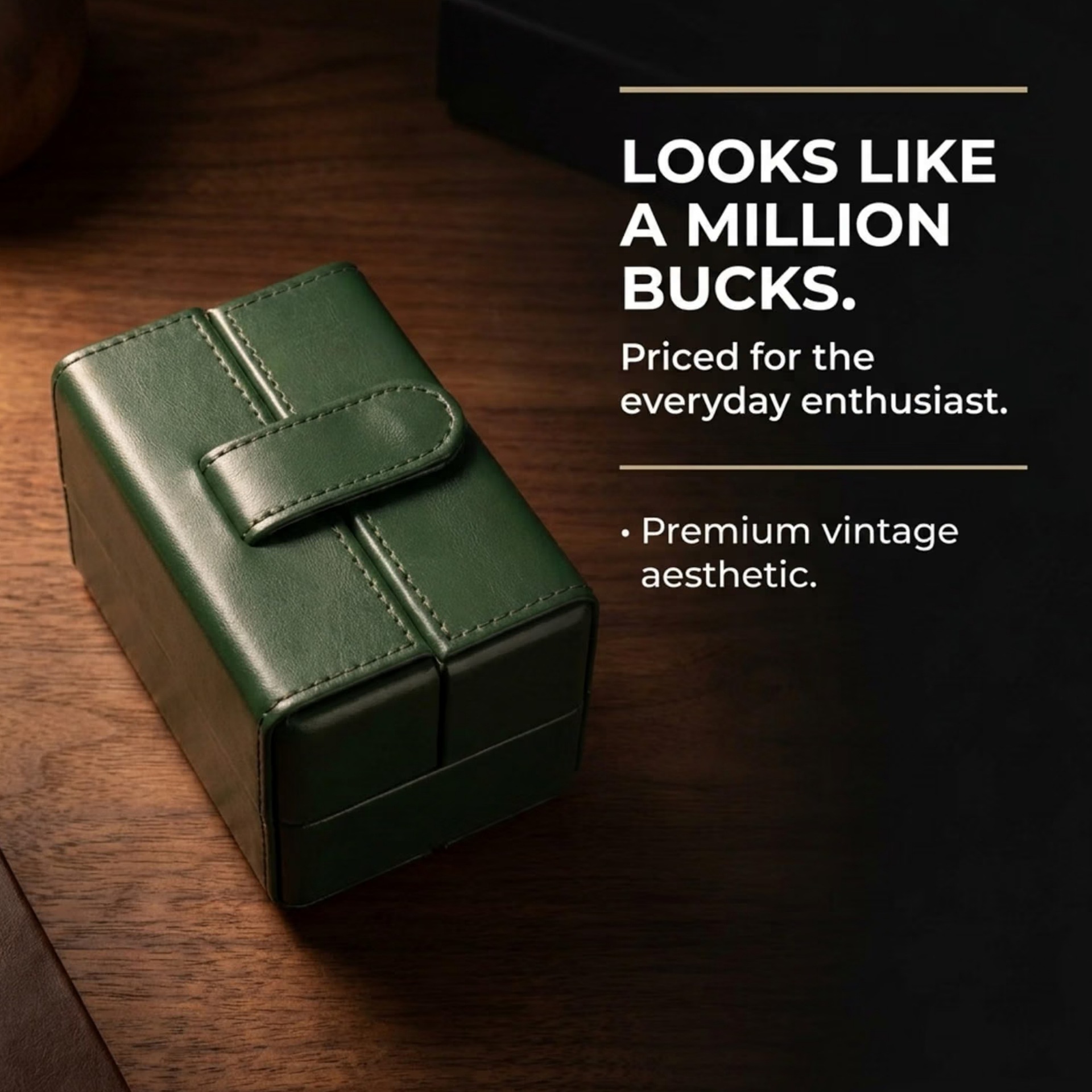 Leather Travel Watch Box - Portable Timepiece Case for Travel & Display