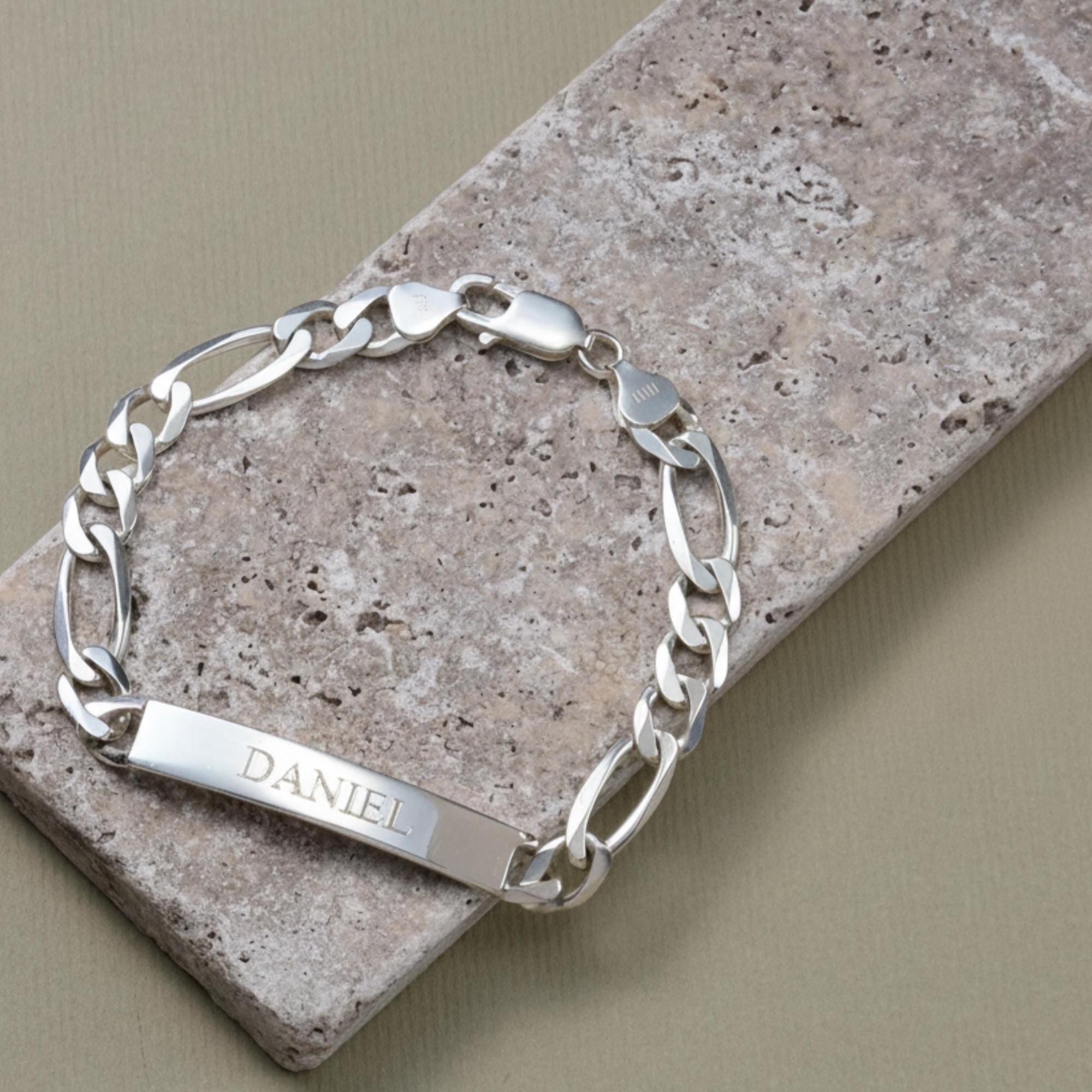 Personalized Men’s ID Bracelet | Minimalist Gift for Dad | Men's Jewelry | Gift for Men