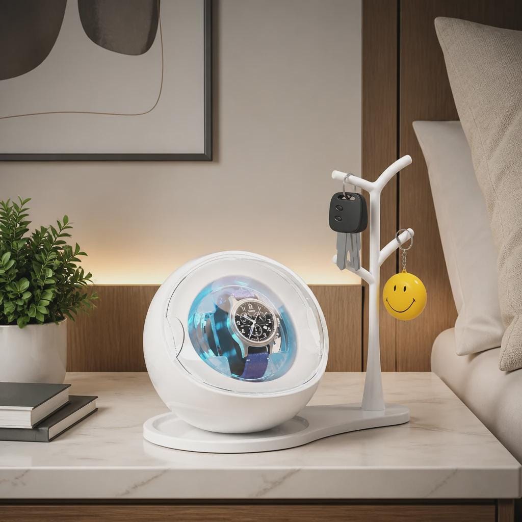Space Capsule Rotating 1 Slot Automatic Watch Winder