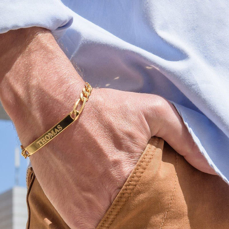 Personalized Men’s ID Bracelet | Minimalist Gift for Dad | Men's Jewelry | Gift for Men