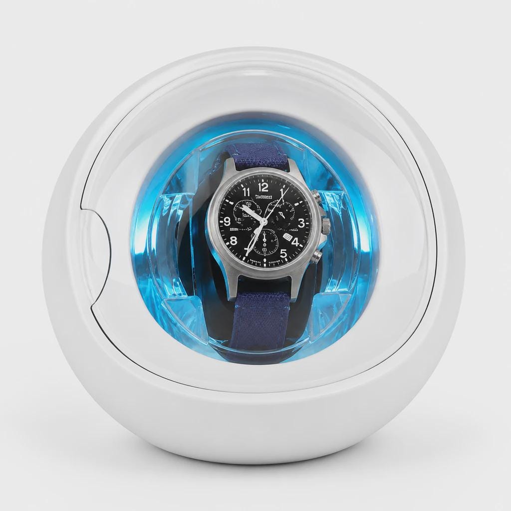 Space Capsule Rotating 1 Slot Automatic Watch Winder