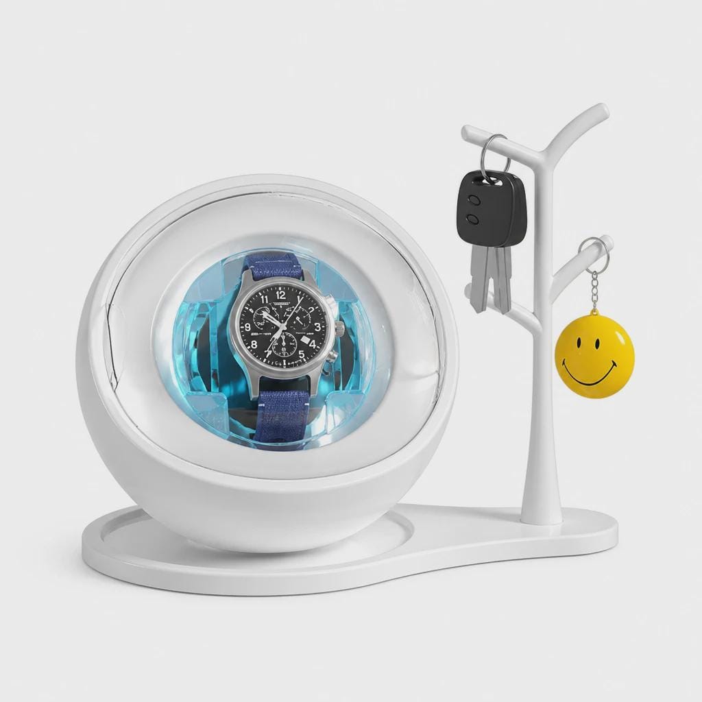 Space Capsule Rotating 1 Slot Automatic Watch Winder