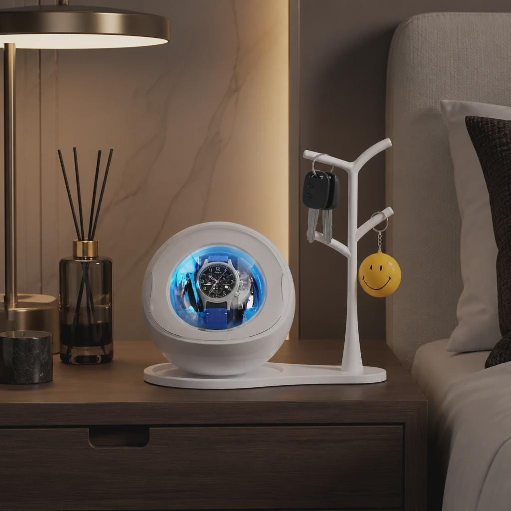 Space Capsule Rotating 1 Slot Automatic Watch Winder