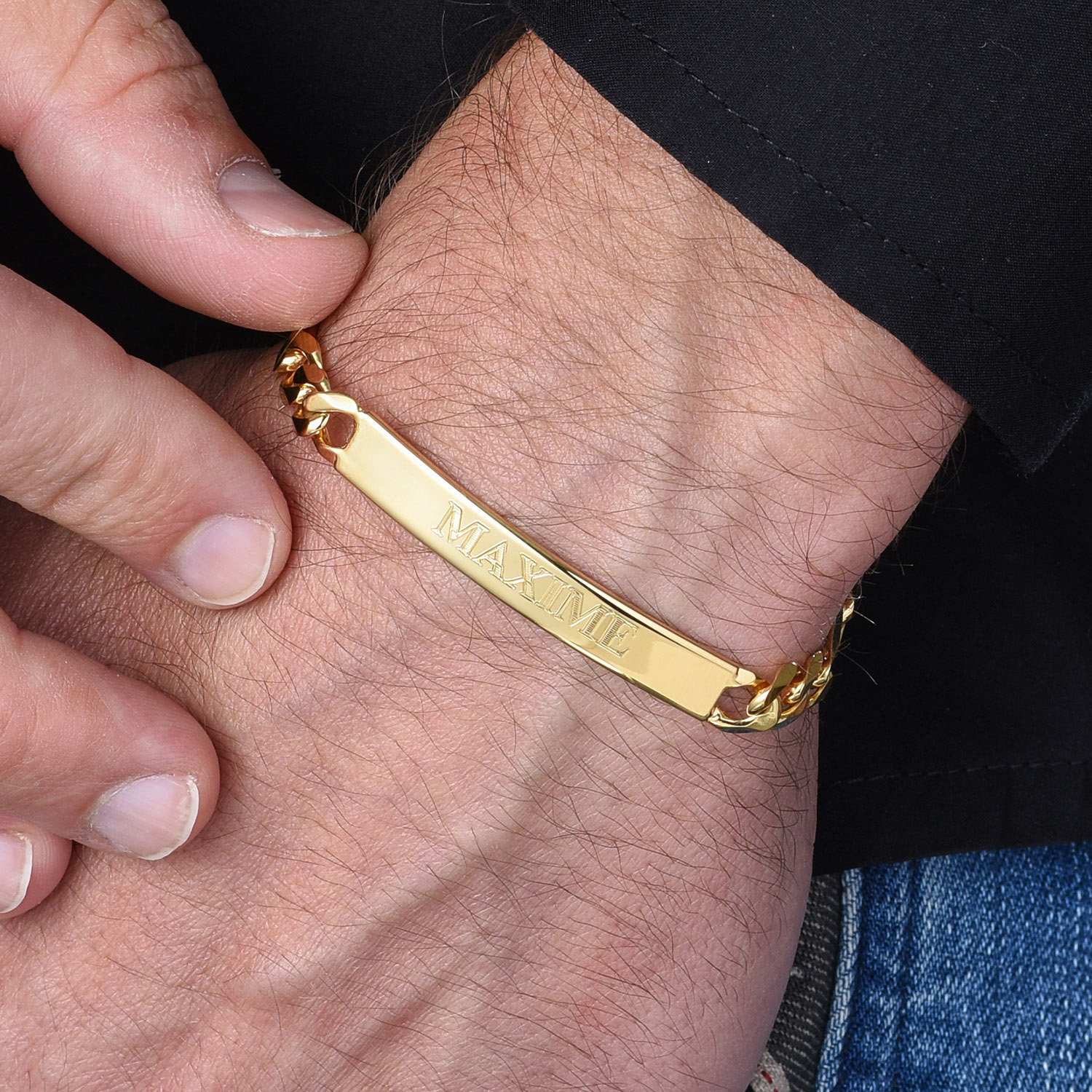 Personalized Men’s ID Bracelet | Minimalist Gift for Dad | Men's Jewelry | Gift for Men