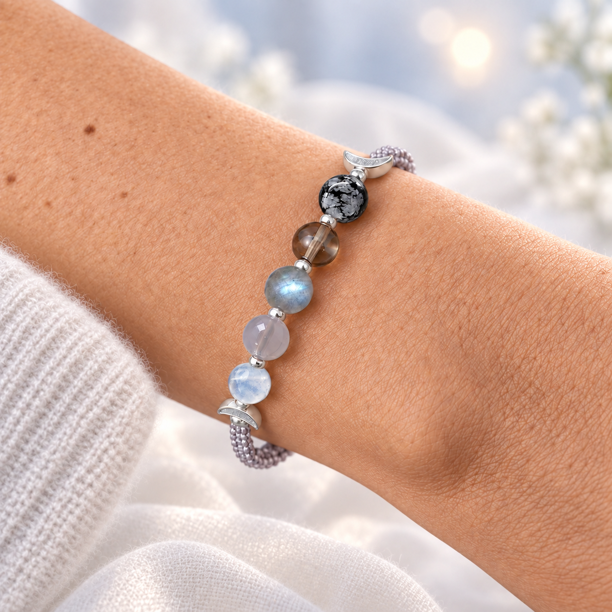 This Too Shall Pass Moon Phase Crystal Bracelet – Meaningful Gift for Her