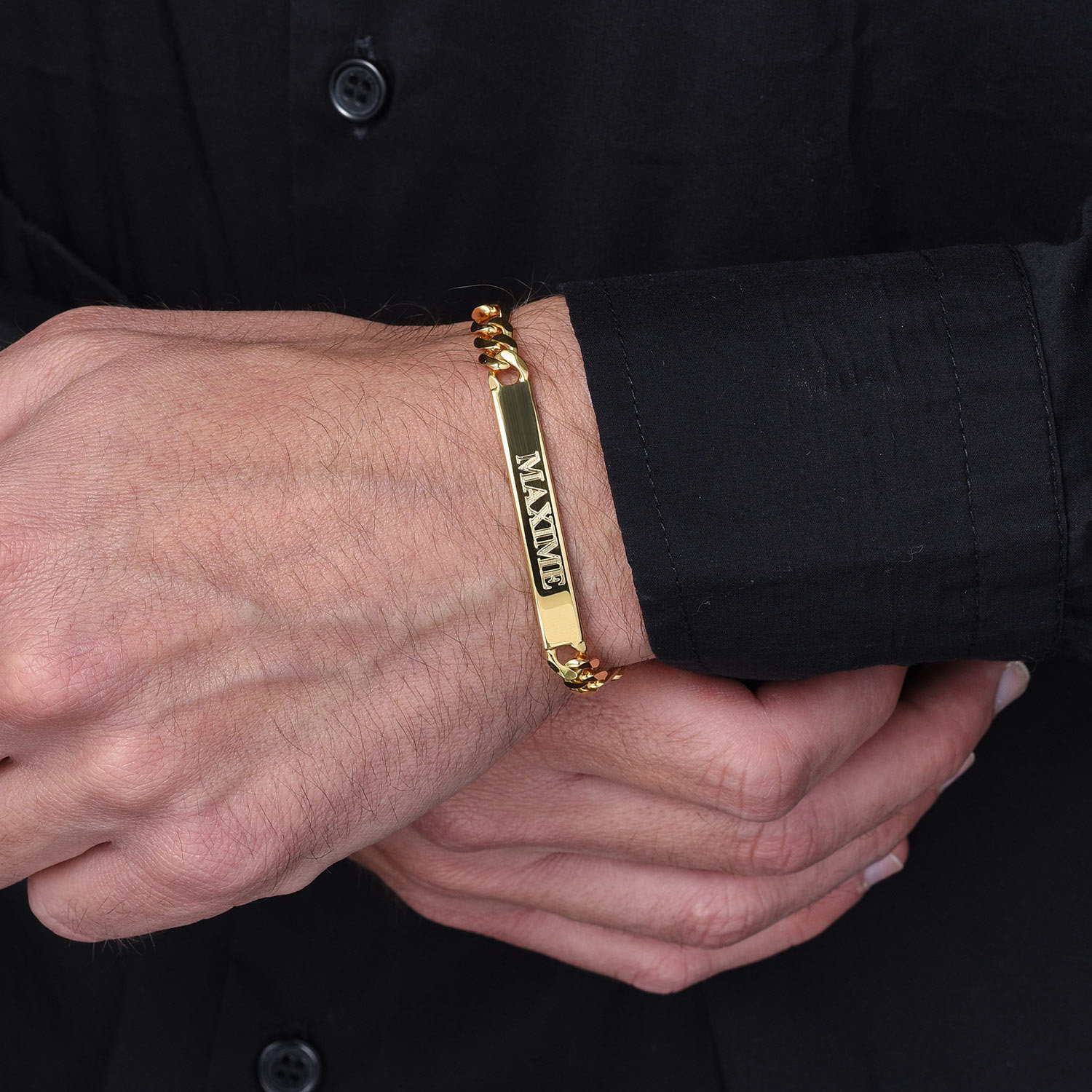 Personalized Men’s ID Bracelet | Minimalist Gift for Dad | Men's Jewelry | Gift for Men